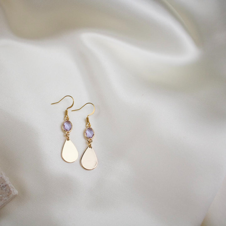 Finn // Glass Charm Teardrop Earrings