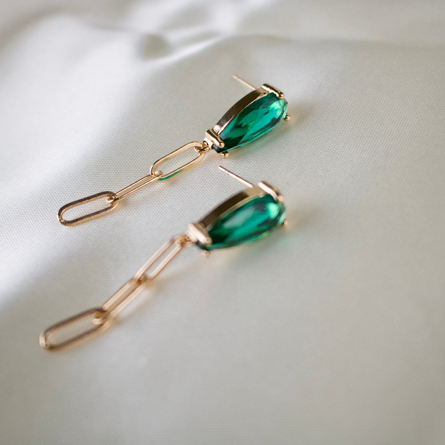 Etta // Large Colourful Glass Stud Earring