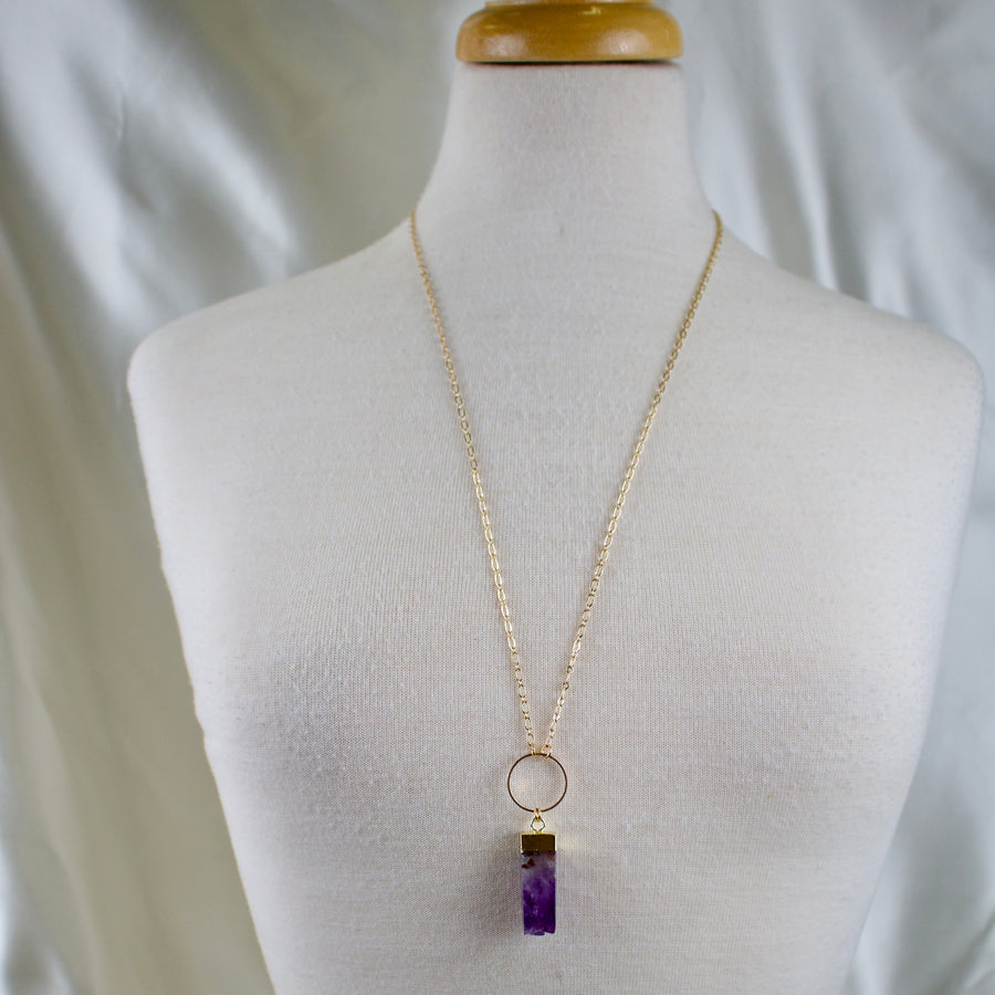 Nova // Amethyst Prism Necklace