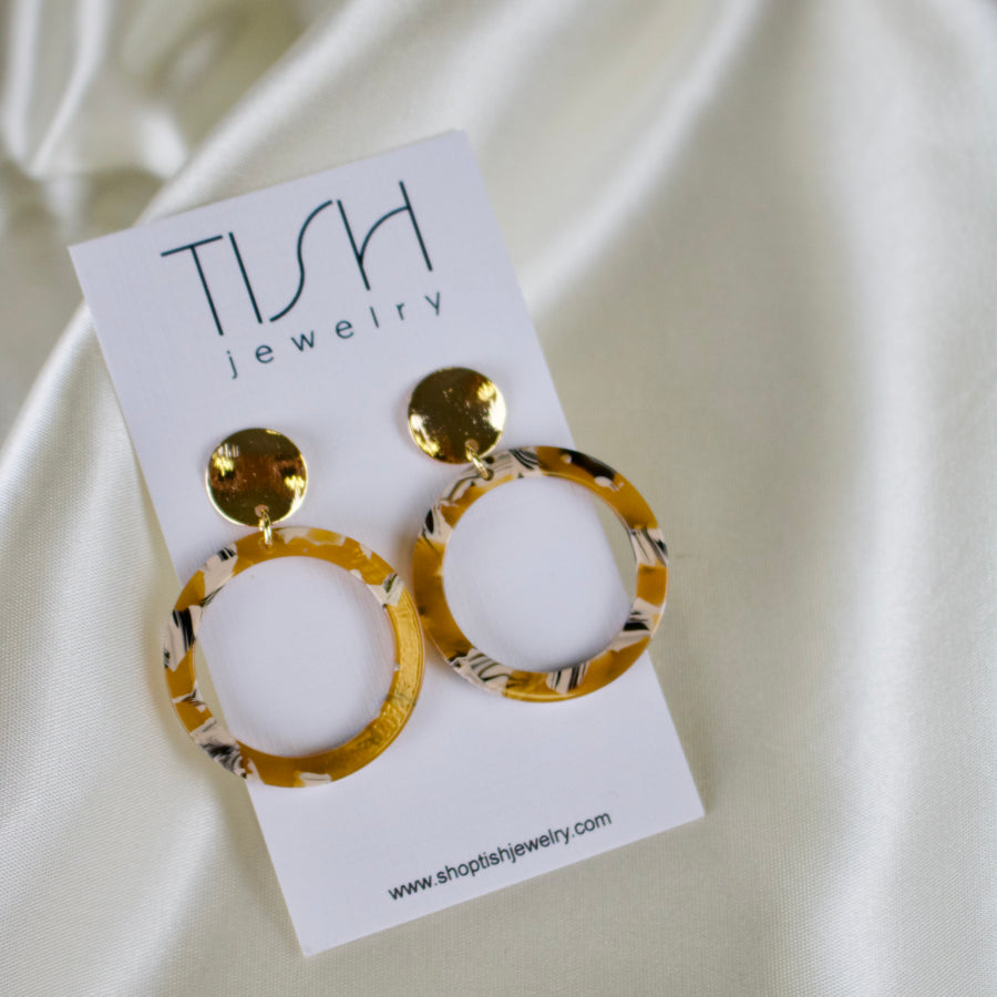 Delilah // Circular Acetate Earrings