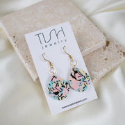 Mina // Retro Acetate Charm Earrings