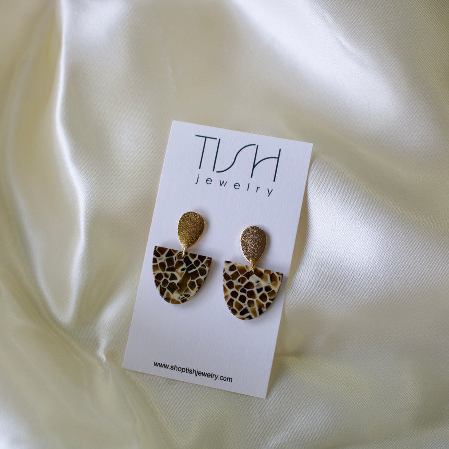 Mocha // Brown Mosaic Earrings