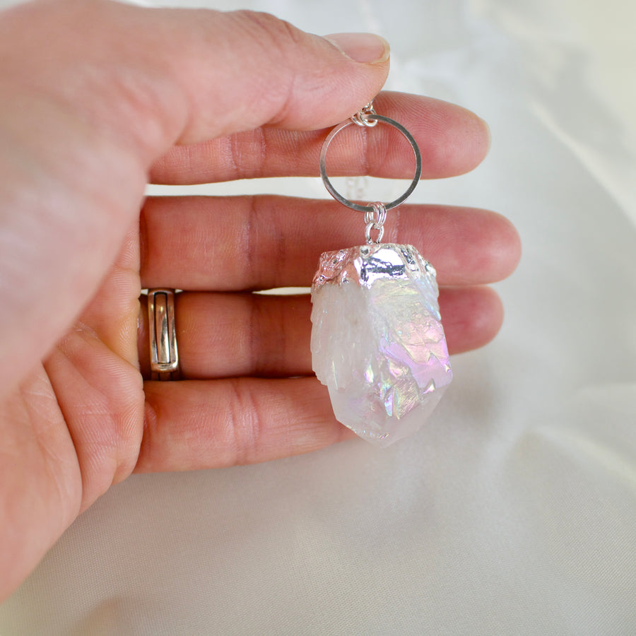 N001 - Chunky aura quartz necklace