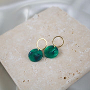 Theo // Round Acetate Earrings