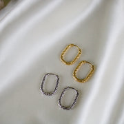 Bayley // Hammered Oval Hoop