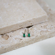 Rema // Emerald Green Rhinestone Studs