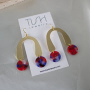 E42 - Acetate Charm Statement Earring