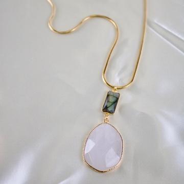 Lexi // Quartz & Labradorite Necklace