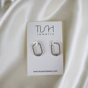 Boa // Beaded Texture Oval Hoops