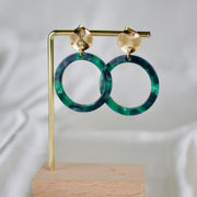 Delilah // Circular Acetate Earrings