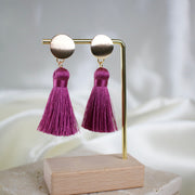 Halo // Lilac Tassel Earrings