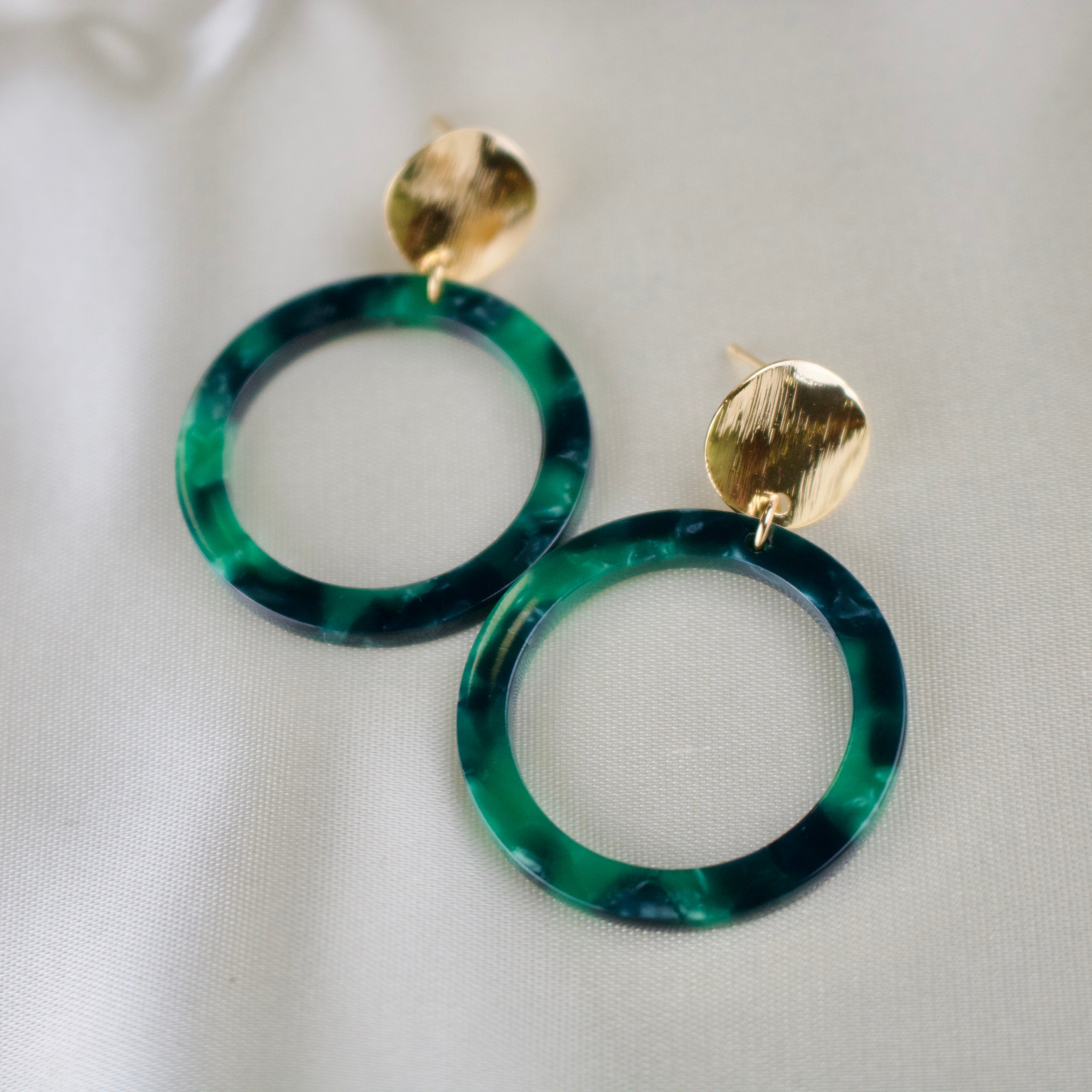 Delilah // Circular Acetate Earrings