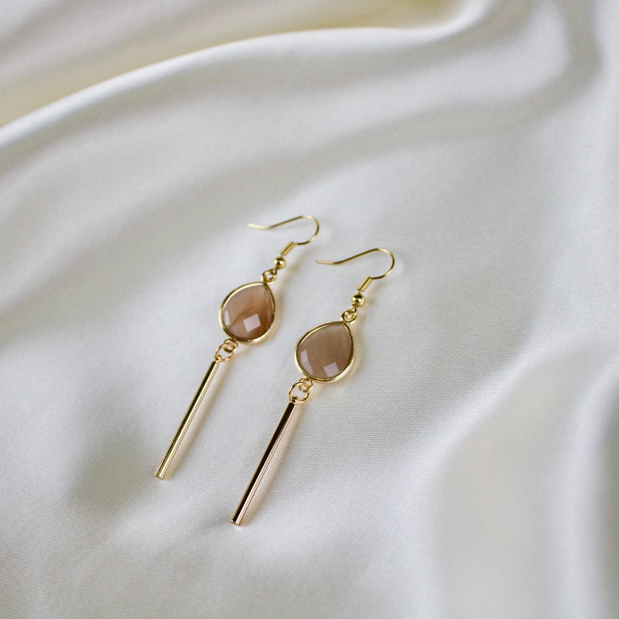 Layne // Sunstone Charm Earrings