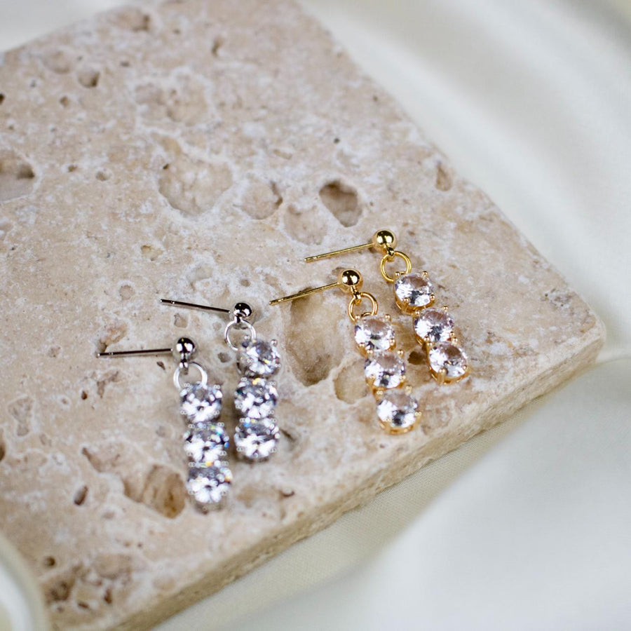 Sierra // Rhinestone Drop Earrings