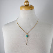 N5 - Amazonite Teardrop Charm Necklace