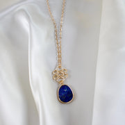 Oda // Lapis Lazuli Oval Pendant Necklace