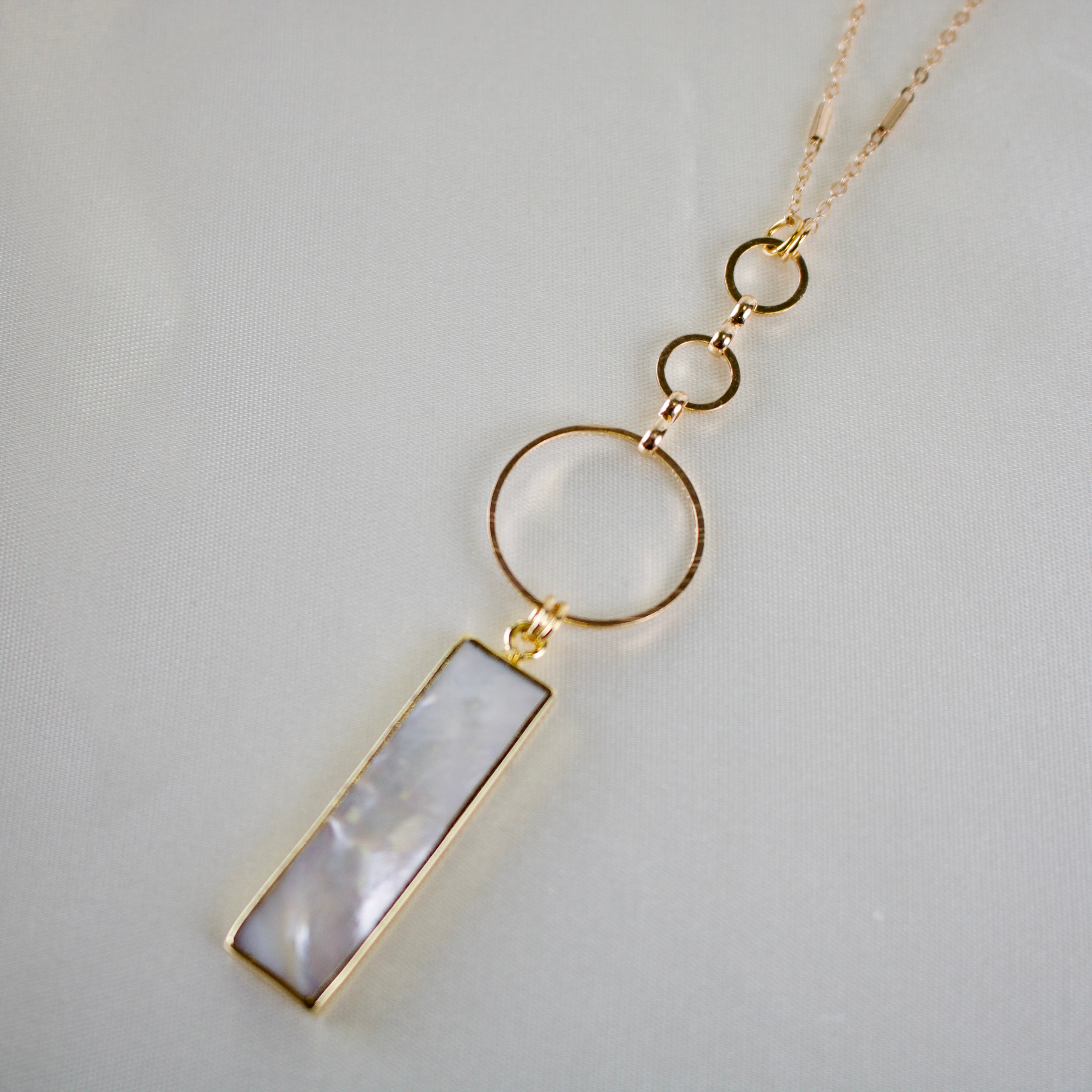Joelle // White Shell Bar Necklace