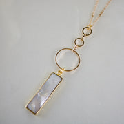 Joelle // White Shell Bar Necklace