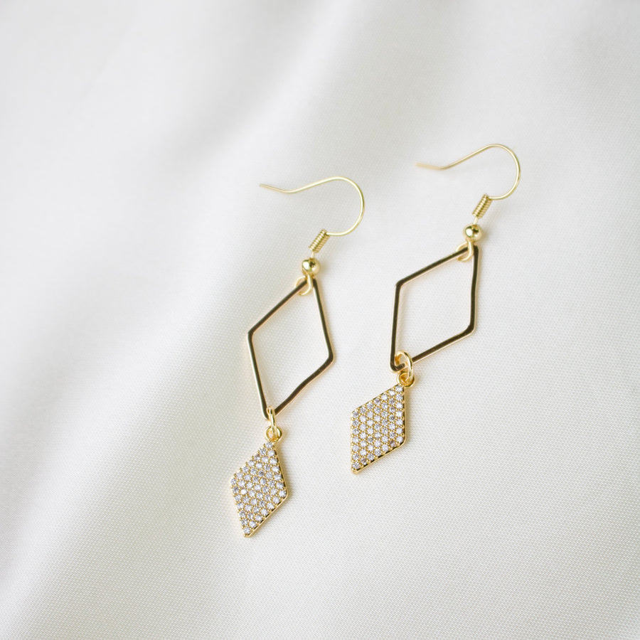 Echo // Rhinestone Dangle Earrings