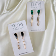 Etta // Large Colourful Glass Stud Earring