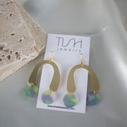 E42 - Acetate Charm Statement Earring