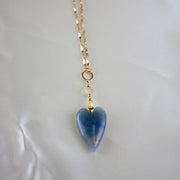 Serena // Blue Aventurine Heart Necklace