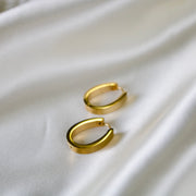Cyprus // High Polished Chunky Flat Oval Hoop