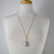 N10 - Oval Amazonite Pendant Necklace