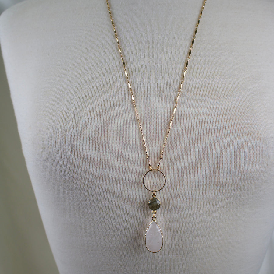 Cherice // Quartz & Labradorite Necklace