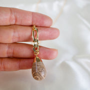 N031 - Teardrop jasper pendant necklace