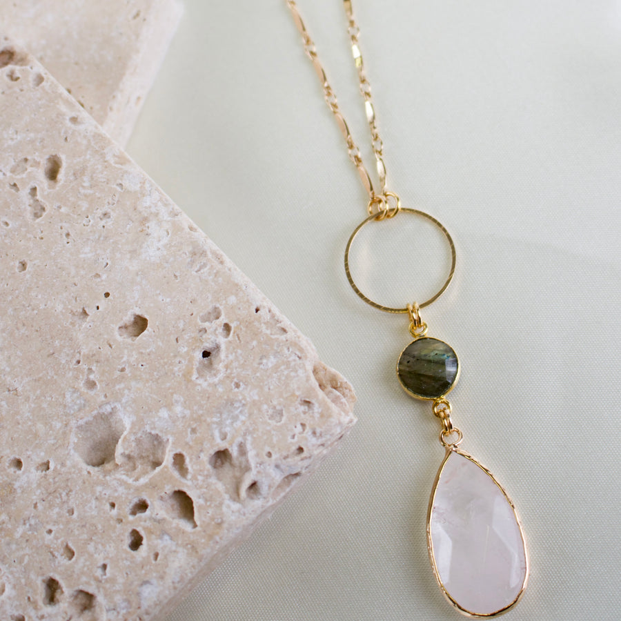Cherice // Quartz & Labradorite Necklace
