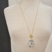 N012 - White Howlite Toggle clasp necklace