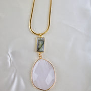 Lexi // Quartz & Labradorite Necklace