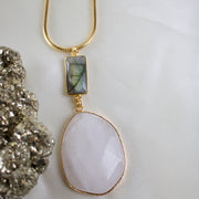 Lexi // Quartz & Labradorite Necklace