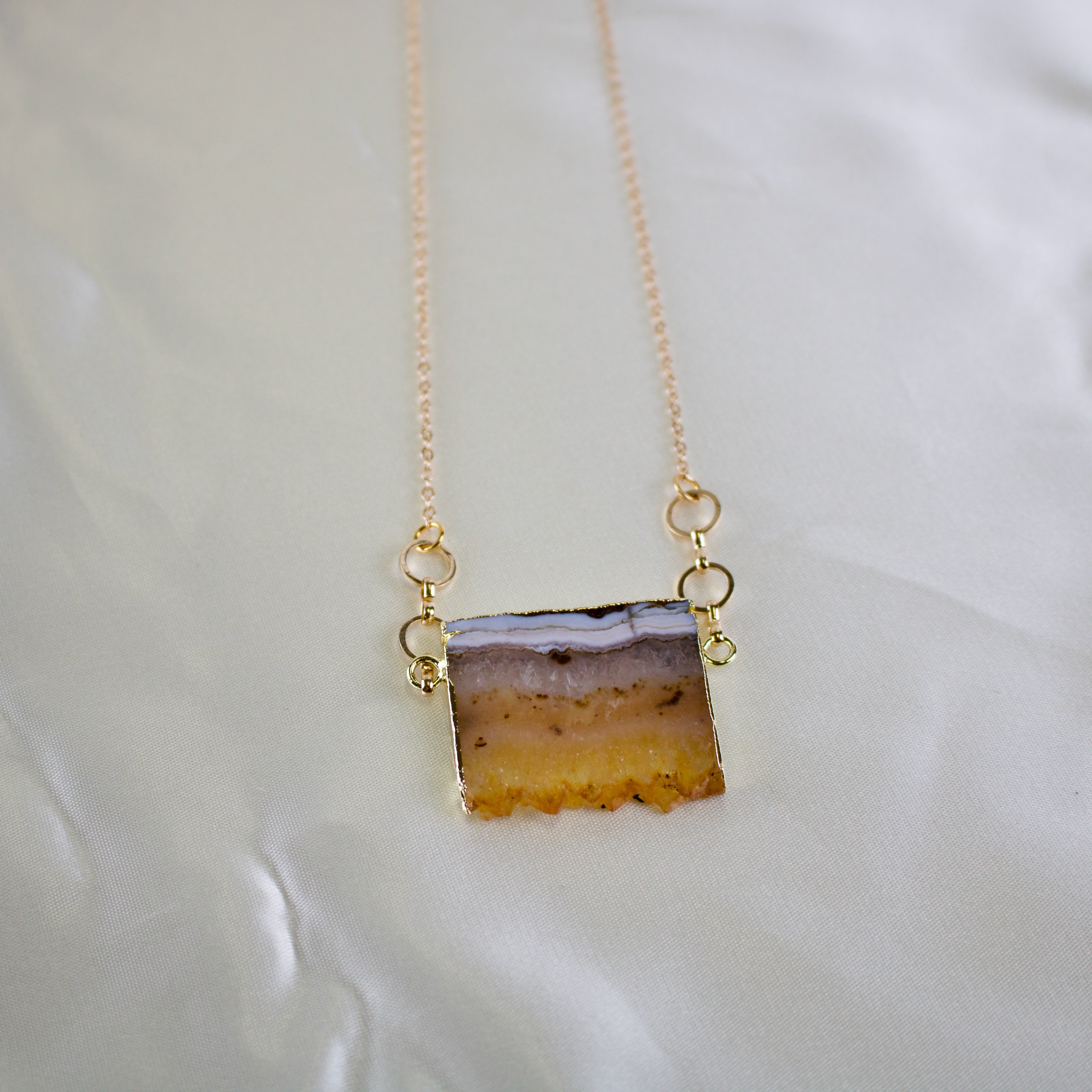 Talia // Citrine Slice Necklace