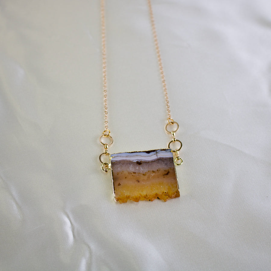 Talia // Citrine Slice Necklace