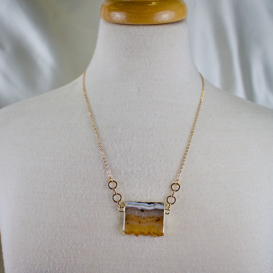Talia // Citrine Slice Necklace