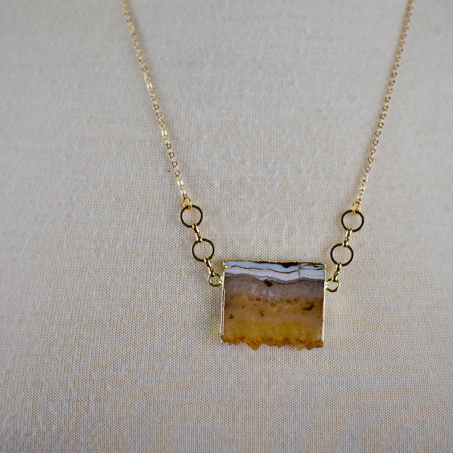 Talia // Citrine Slice Necklace