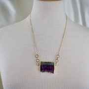 Talia // Amethyst Slice Necklace