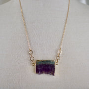 Talia // Amethyst Slice Necklace