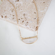 Luna // Quartz Short Gold Necklace