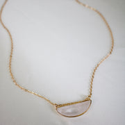 Luna // Quartz Short Gold Necklace