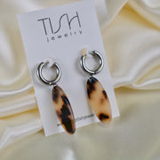 Ray // Blonde Tortoise Hoop Earrings