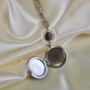 Paloma // Labradorite Locket Necklace