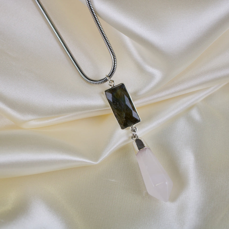 Briar // Labradorite & Rose Quartz Necklace