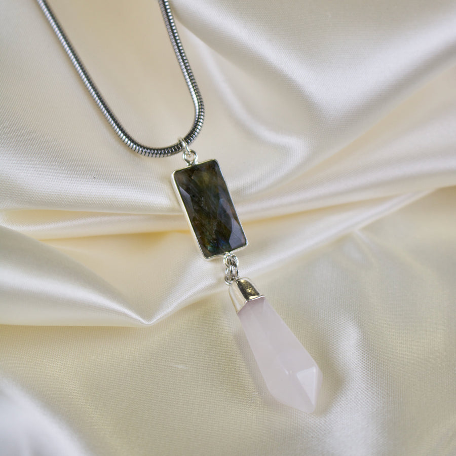 Briar // Labradorite & Rose Quartz Necklace