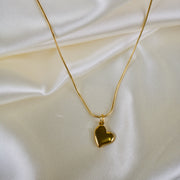 Malia // Puffed Heart Necklace