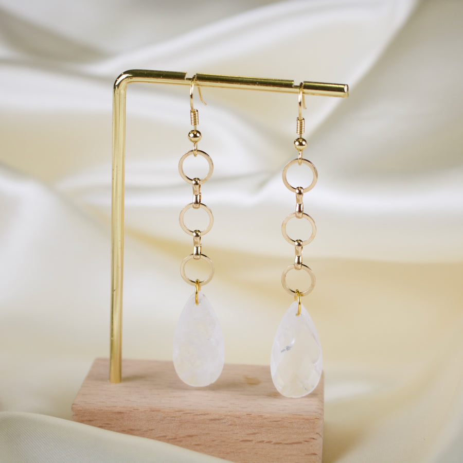 Eden // Teardrop Quartz Statement Earrings