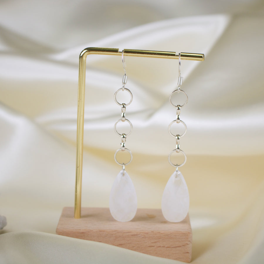 Eden // Teardrop Quartz Statement Earrings