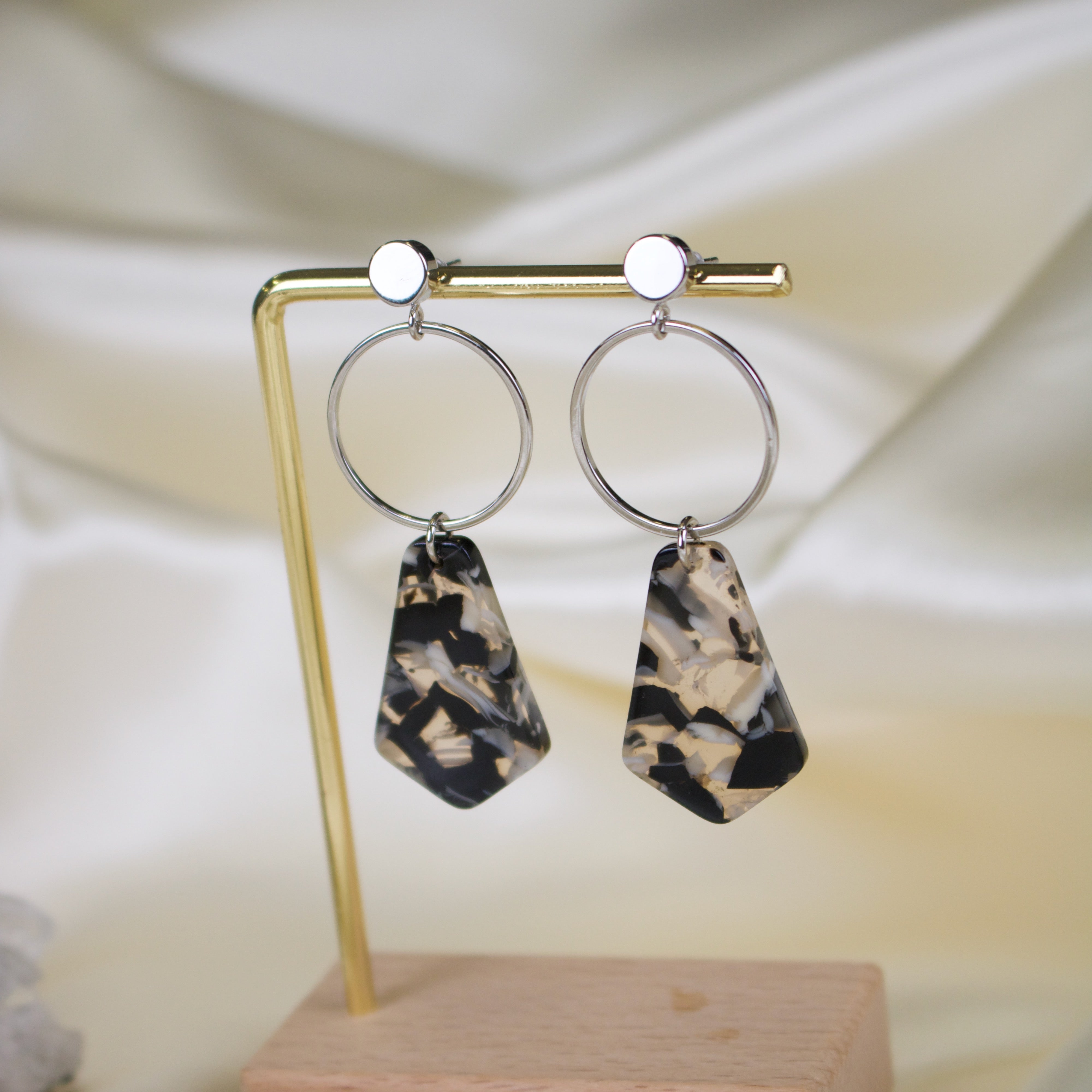 Elsie // Multicolour Coffin Charm Earrings